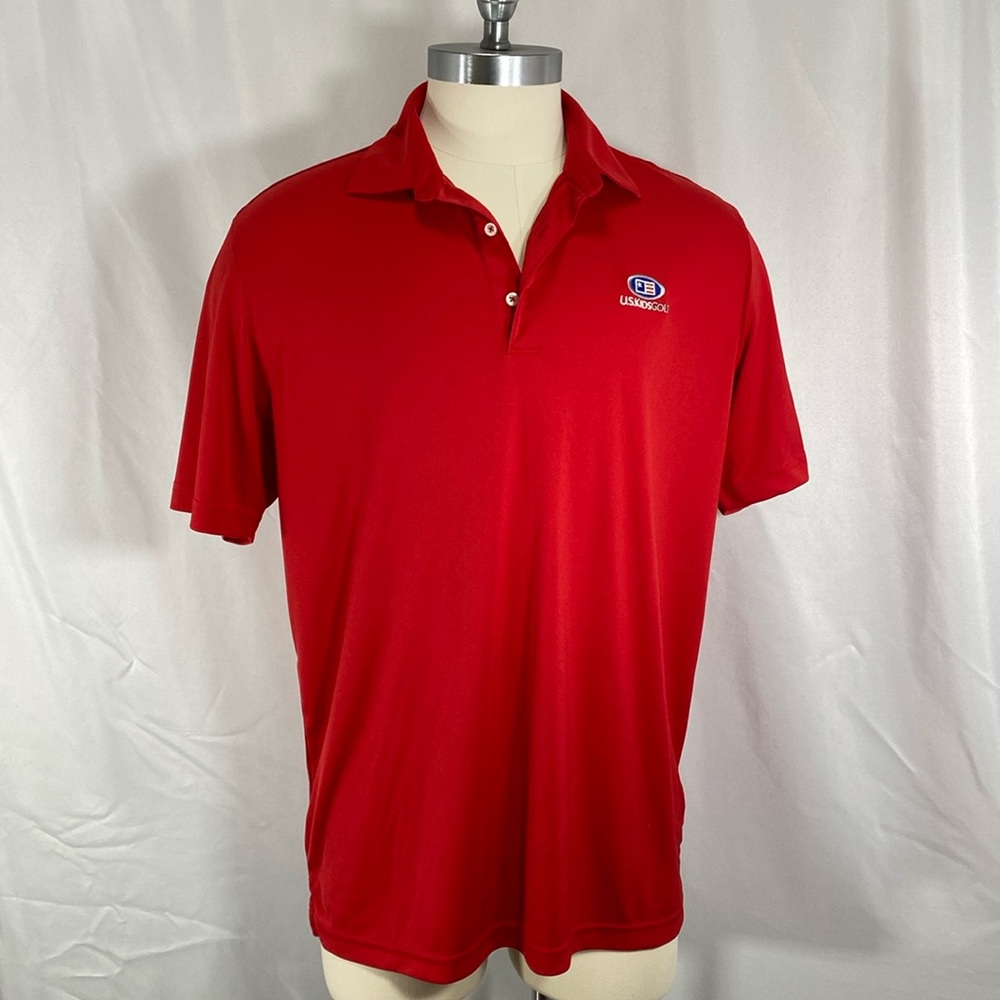 US Kids Golf polo shirt lightweight activewear workout athleisure streetwear XL